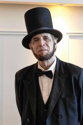 A Lincoln impersonator attends the Sussex County Republican Committee’s Lincoln Day Brunch on Saturday, Feb. 22 in Sparta.