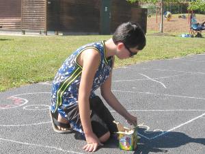 Matthew gets creative (Photo by Janet Redyke)