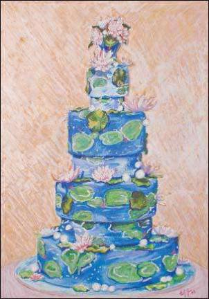 Artist paints keepsakes from Wedding cakes