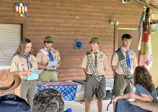 <b>Boy Scouts take oaths of service to their community. (Photos courtesy of Bill Truran)</b>