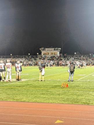 <b>High Point loses to Glen Rock, 35-18, in the semifinal round of the NJSIAA North Jersey, Section 2, Group 2 Tournament there Friday, Nov. 8. (Photo by Aidan Mastandrea)</b>