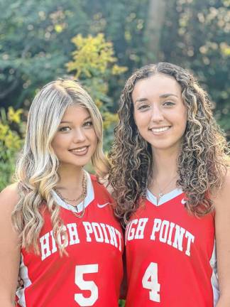 Seniors Averie Olinger, left, and Ashley Boffa are captains of the High Point Regional High School field hockey team. (Photo by Kelly Reynolds)