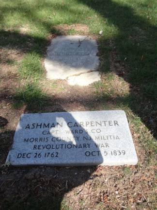 A DAR discovery from last spring &#151;Revolutionary War veteran Ashman Carpenter. The new marker, installed last summer, is courtesy of the Veterans Association.