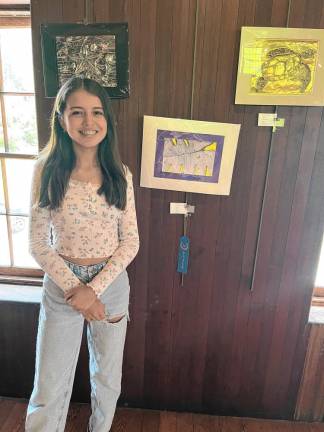 Ogdensburg School seventh-grader Adrianna Perea won first place for her artwork, ‘The World Up Close,’ in the 45th annual Young Artist Expo, sponsored by the Ringwood Manor Association of the Arts. (Photos provided)