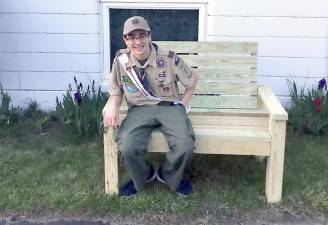 Paul Brandt on one of the new benches (Photo provided)