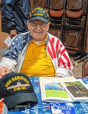 <b>Gerald Sheard at the American Legion table.</b>