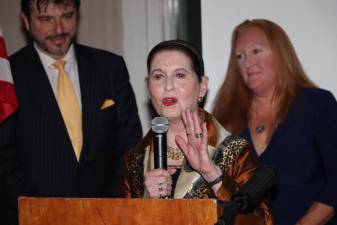 VL1 Virginia ‘Ginnie’ Littell, former state GOP chairwoman and founder of Ginnie’s House Children’s Advocacy Center, speaks at a dinner in her honor Wednesday, Nov. 1. (Photos by Dave Smith)