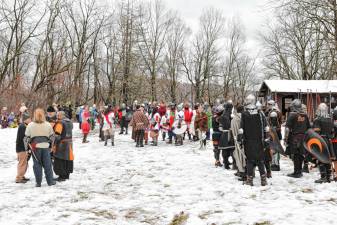 Hundreds of fighters, fencers, archers and throwers take part in the 100 Minutes War on Nov. 23 at Camp Sacajawea in Sparta. (Photos by Maria Kovic)