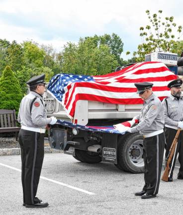 Flags retired at ceremony