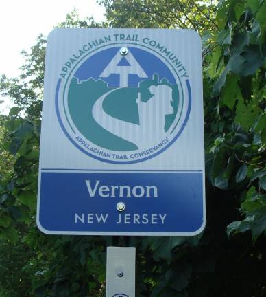 PHOTO BY JANET REDYKE A new sign greets visitors on Route 515 acknowledging Vernon as an Appalachian Trail community.