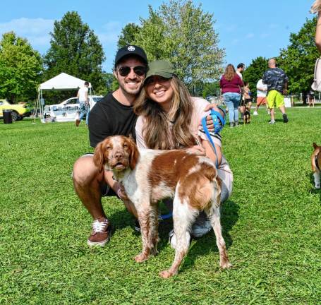 <b>Justin Kosabutski and Steph Sindler of Wayne with Ollie.</b>