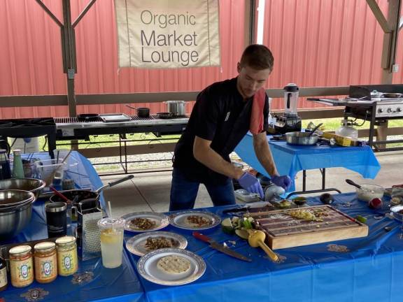 Jake Verwys, head chef at Inner Love in Sussex, at work during the first round of the Sussex County Chopped Cooking Challenge. (Photos by Deirdre Mastandrea)