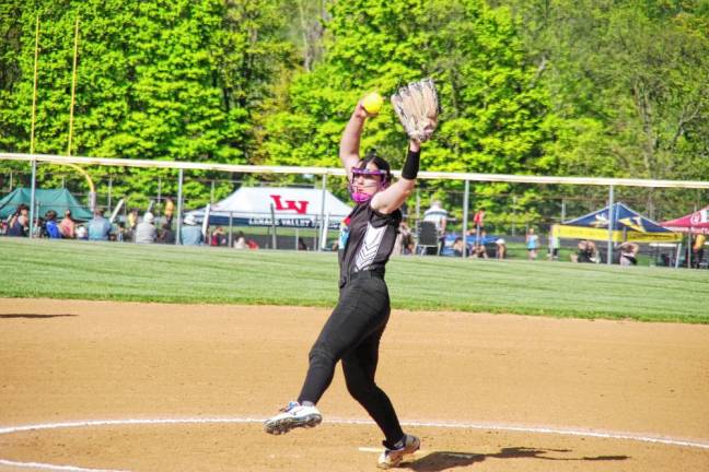 Wallkill Valley pitcher Jacinda DeSino threw for seven innings.