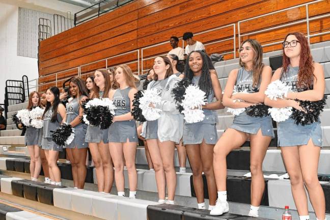 The Wallkill Valley cheerleaders.