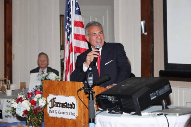 VL2 Jack Ciattarelli, a Republican who ran against Gov. Phil Murphy in 2021, speaks at the dinner.