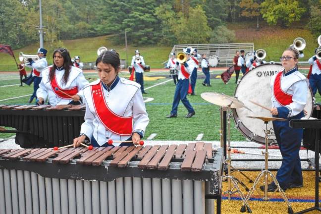 LV2 The Lenape Valley Regional High School Marching Band competes Saturday, Sept. 28 in the Highlander Marching Classic in West Milford. (Photos by Rich Adamonis)