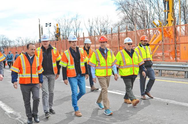 Officials tour Route 80 sinkholes