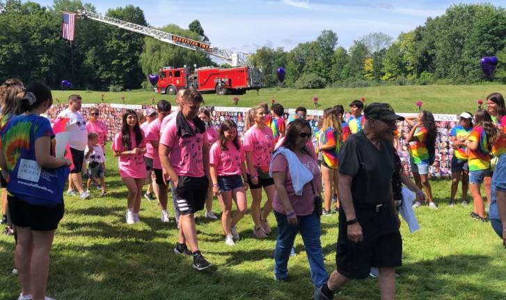 Members of Team Assante were wearing specially designed pink T-shirts.