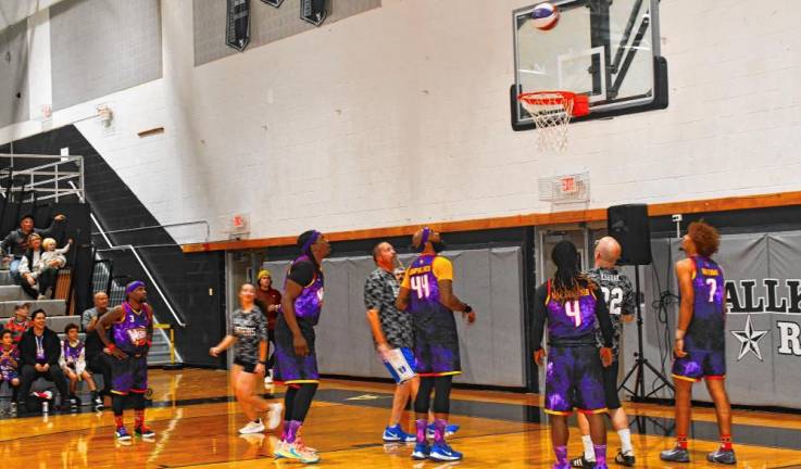 The Harlem Wizards play Wallkill Valley Regional High School faculty and staff members Saturday night, Nov. 17.