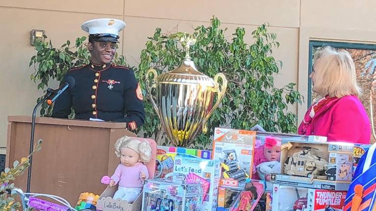 Marine Corps Staff Sgt. Stephanie Carvalho, who works with Toys for Tots.