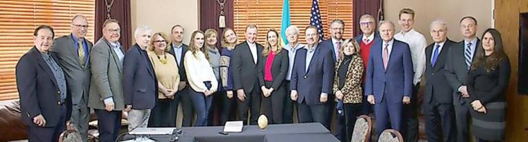 U.S. Representative Mikie Sherrill (NJ-11) at the Ukrainian American Cultural Center of New Jersey earlier this month (Photo provided)