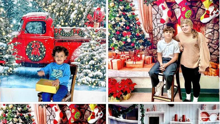 <b>Sussex County Community College plans to raise money for student scholarships by offering six winter and holiday backdrops, where residents may take family holiday photos. (Photo provided)</b>